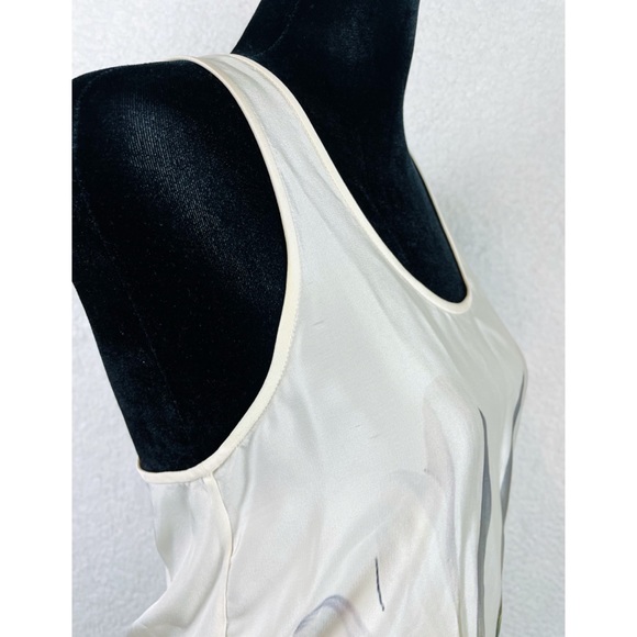 TIBI • White Silk Floral Racerback Tank Top, 0 - Picture 11 of 15